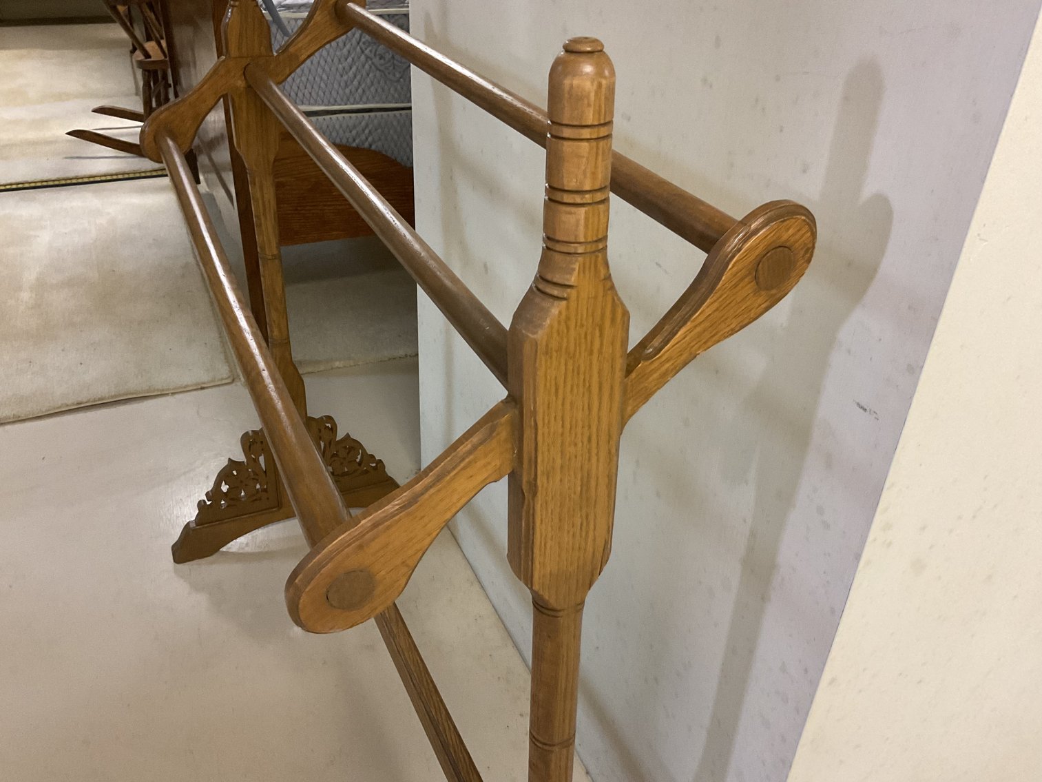 Image for Oak Quilt Rack - Hand Made