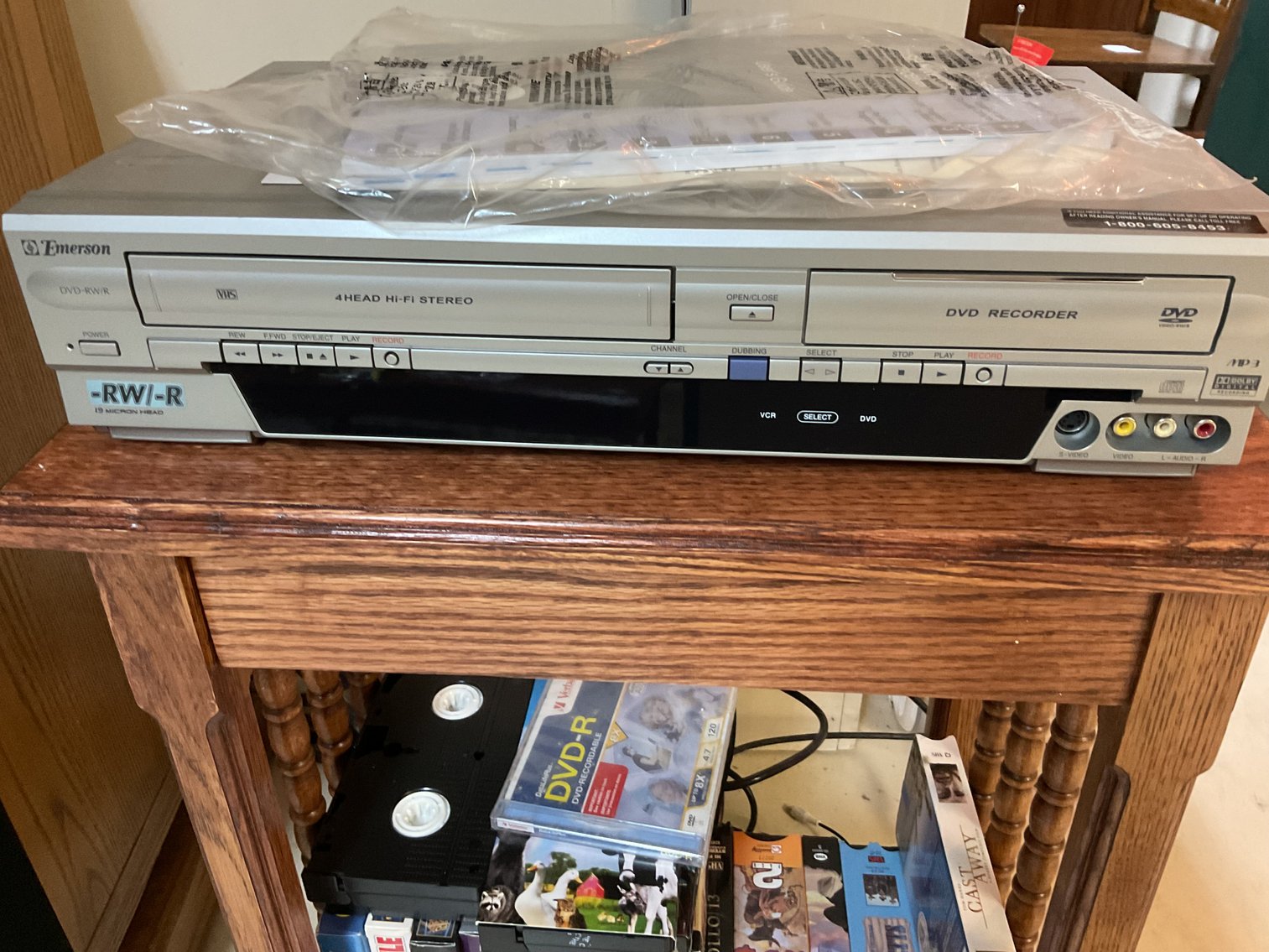 Image for Hand Made Table and DVD/VCR Player