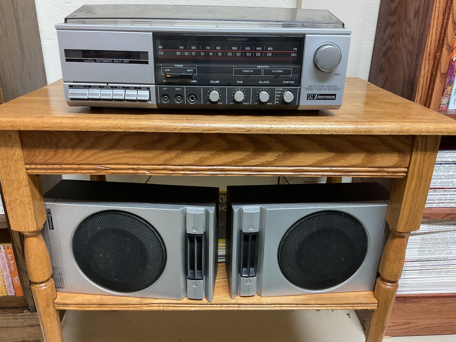 Image for Hand Made Oak Table with Emerson Receiver