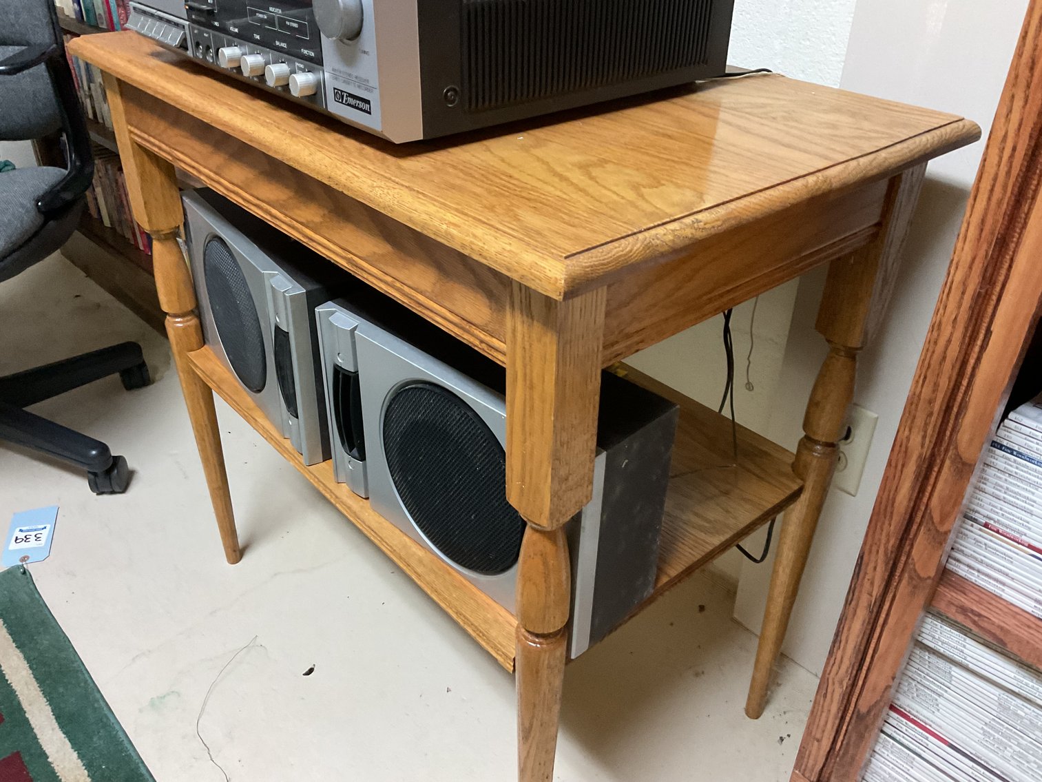 Image for Hand Made Oak Table with Emerson Receiver