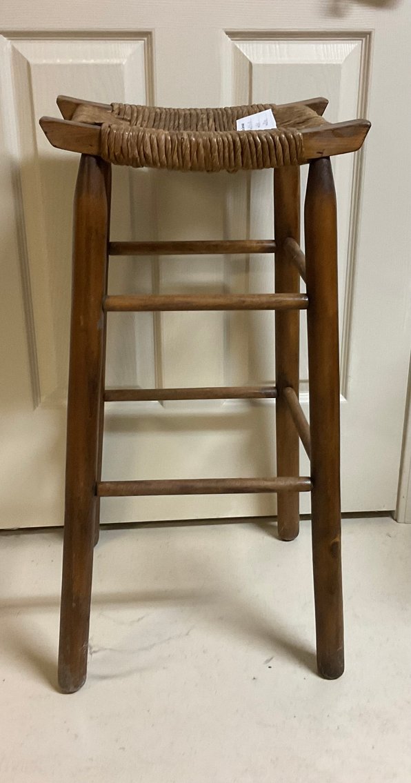 Image for Stool with Woven Seat