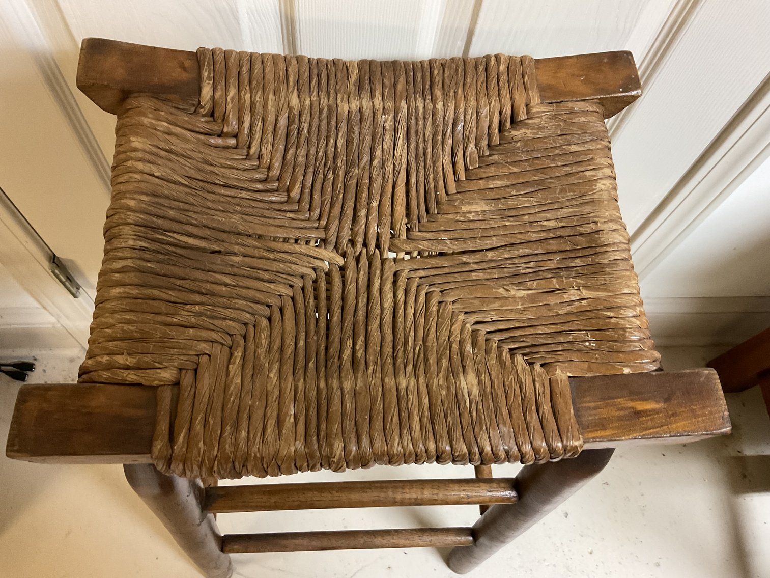 Image for Stool with Woven Seat