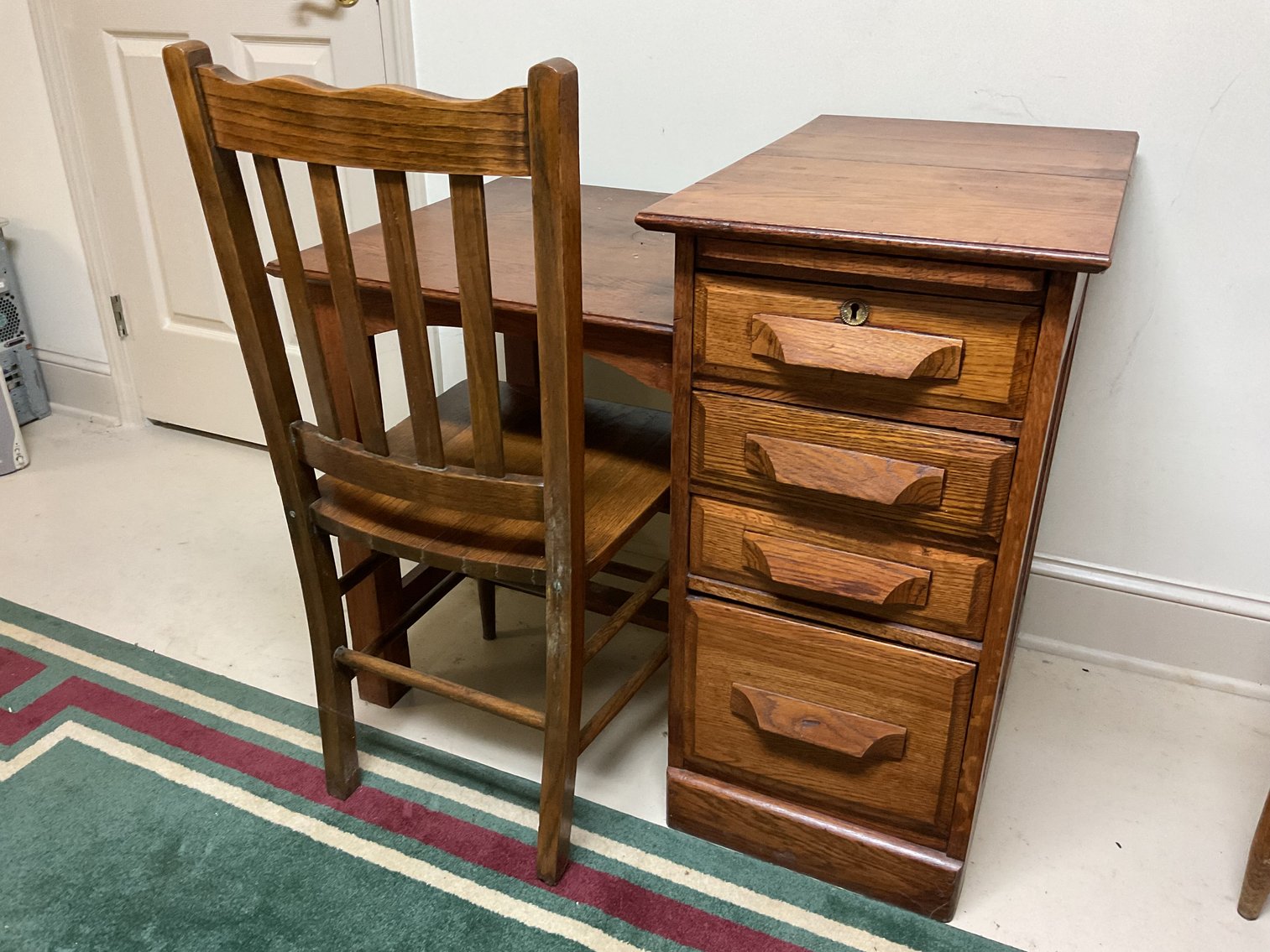 Image for Oak Desk and Chair