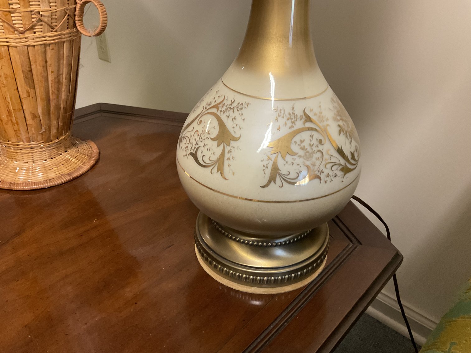 Image for Table Lamp and Basket with Flowers