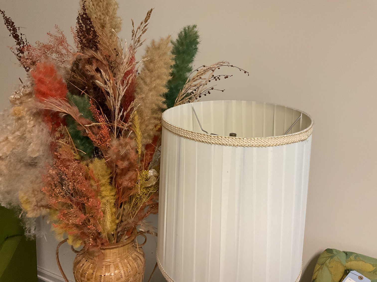 Image for Table Lamp and Basket with Flowers