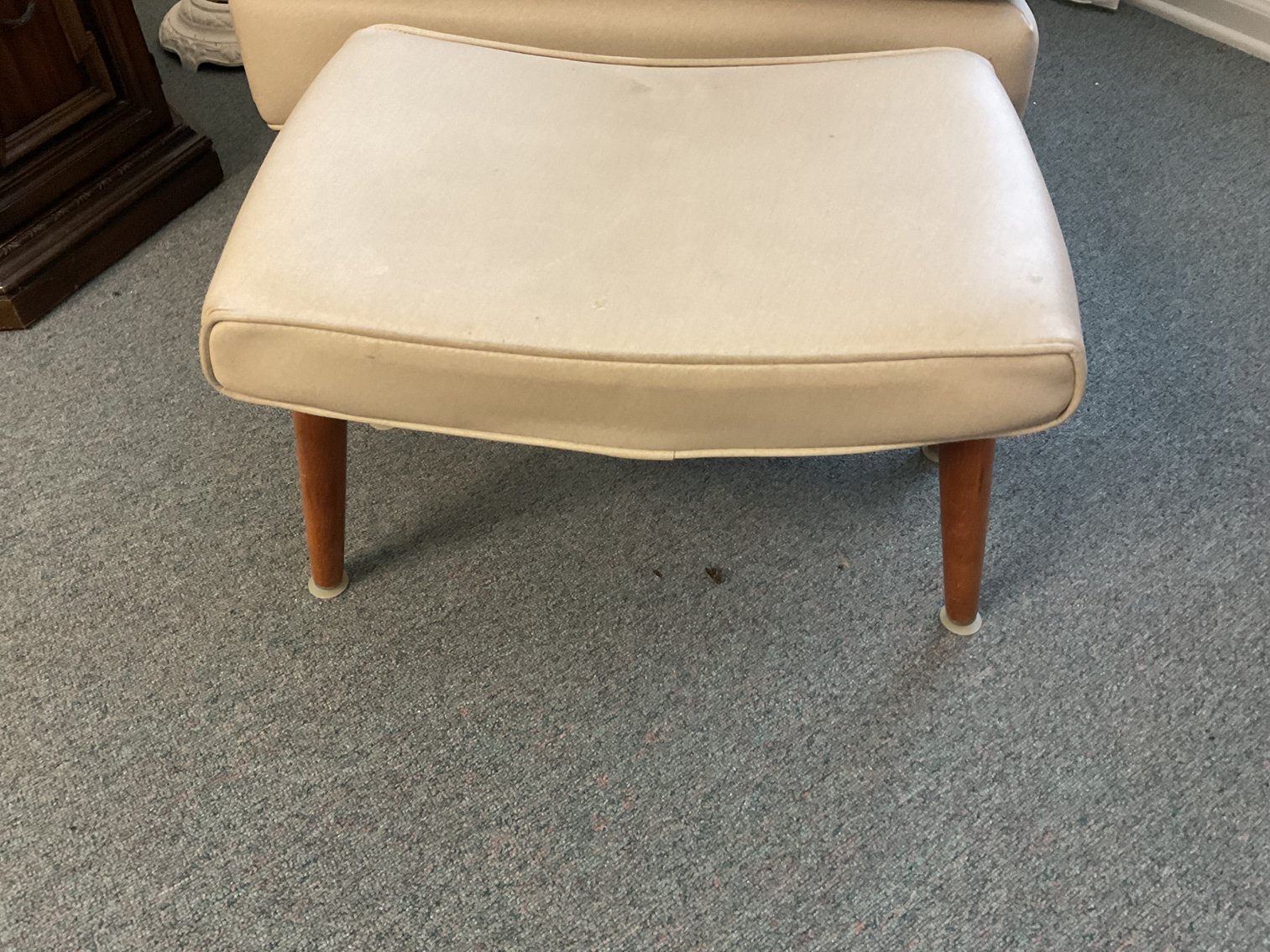 Image for Retro Naugahyde Chair and Ottoman