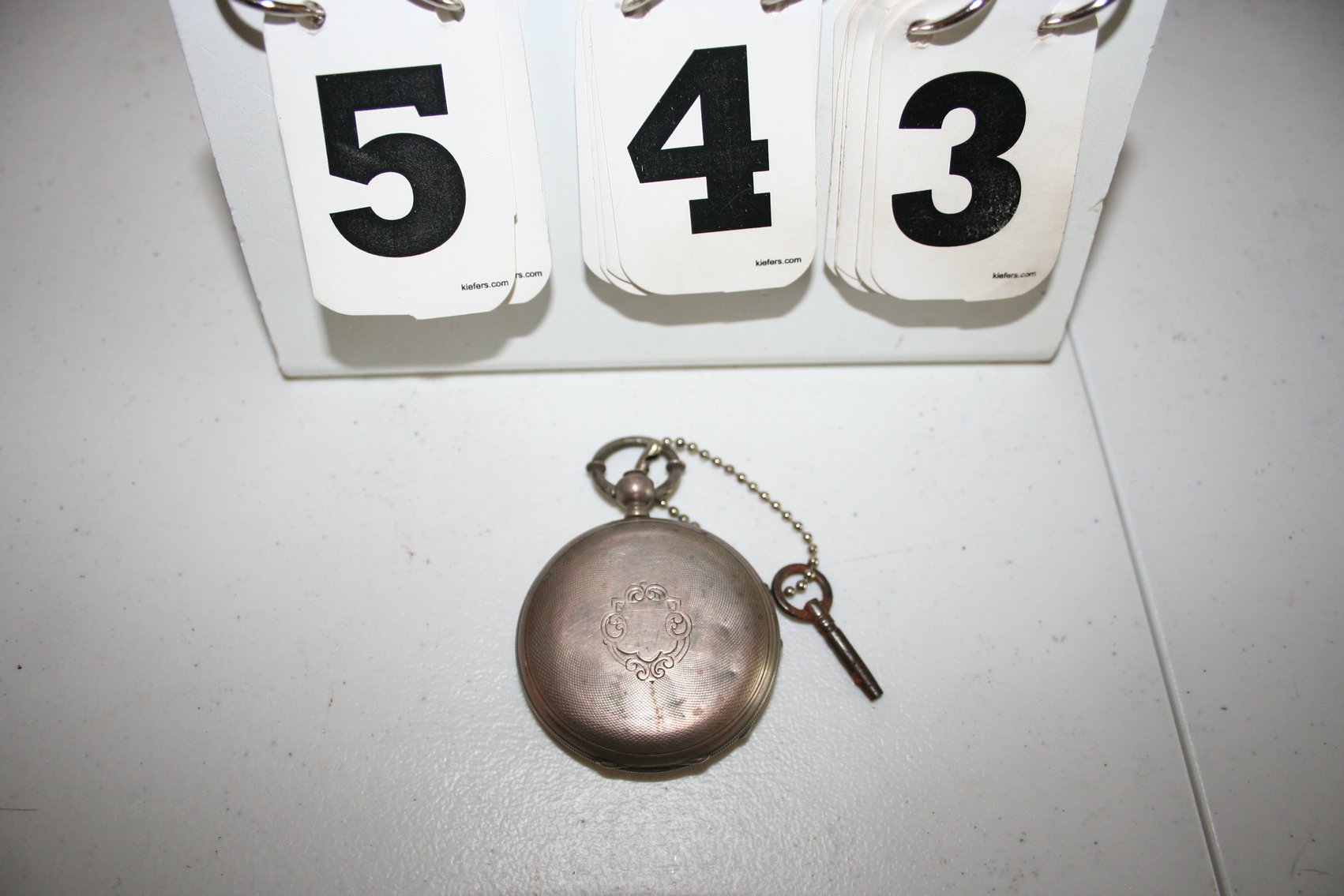 Image for Locle RR Pocket Watch Key Wind #10755 Silver