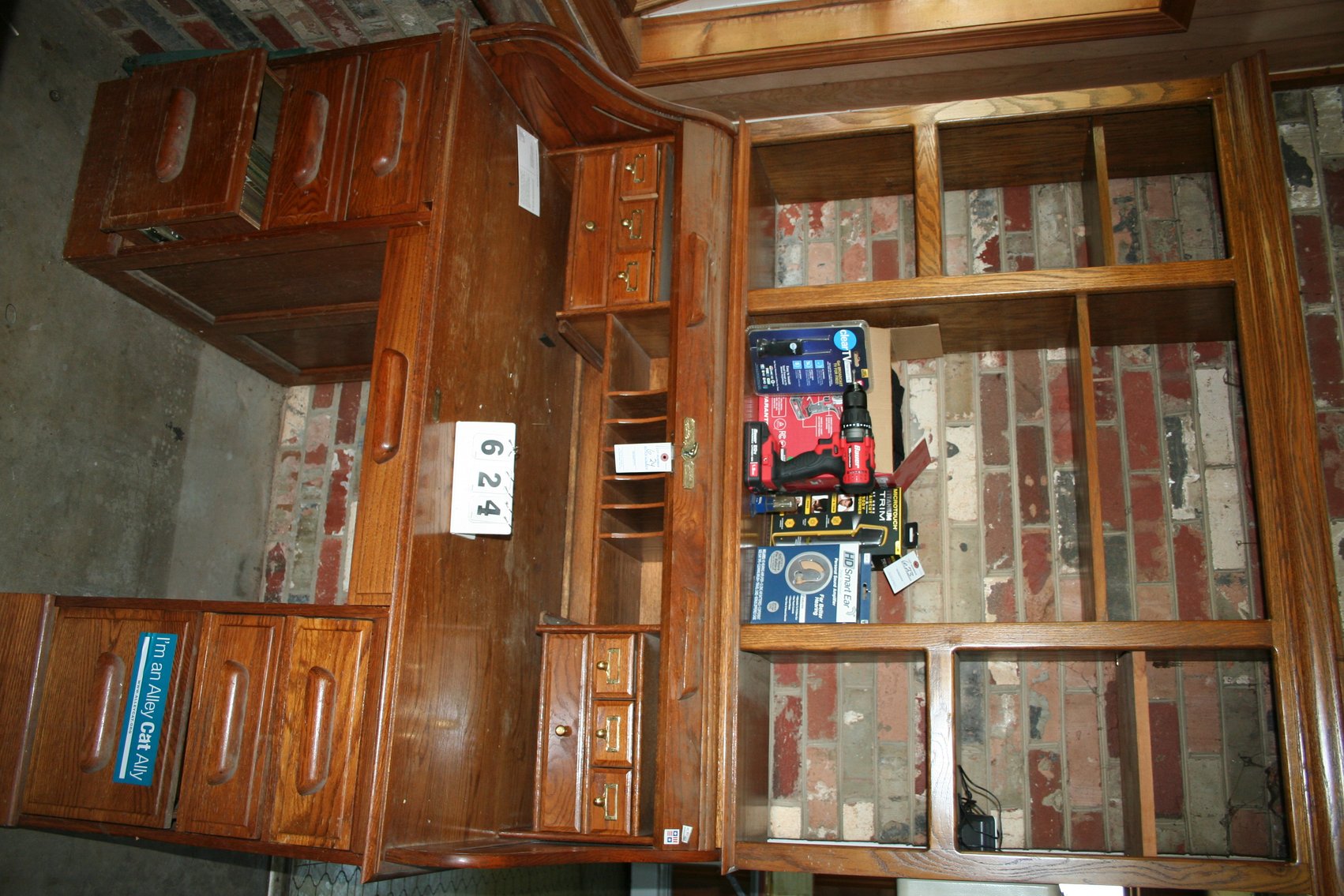 Image for Oak S Roll Top Desk 54