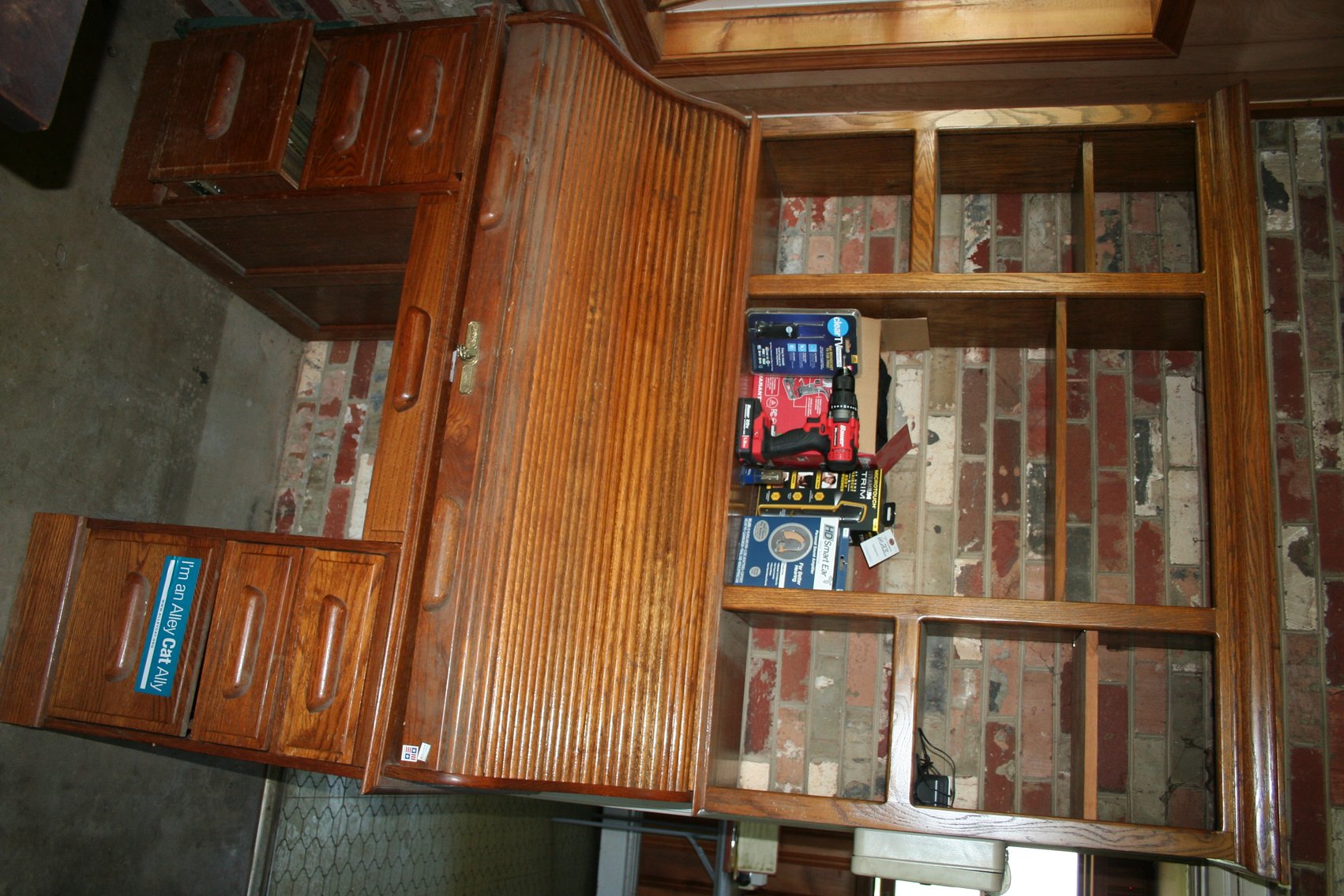 Image for Oak S Roll Top Desk 54