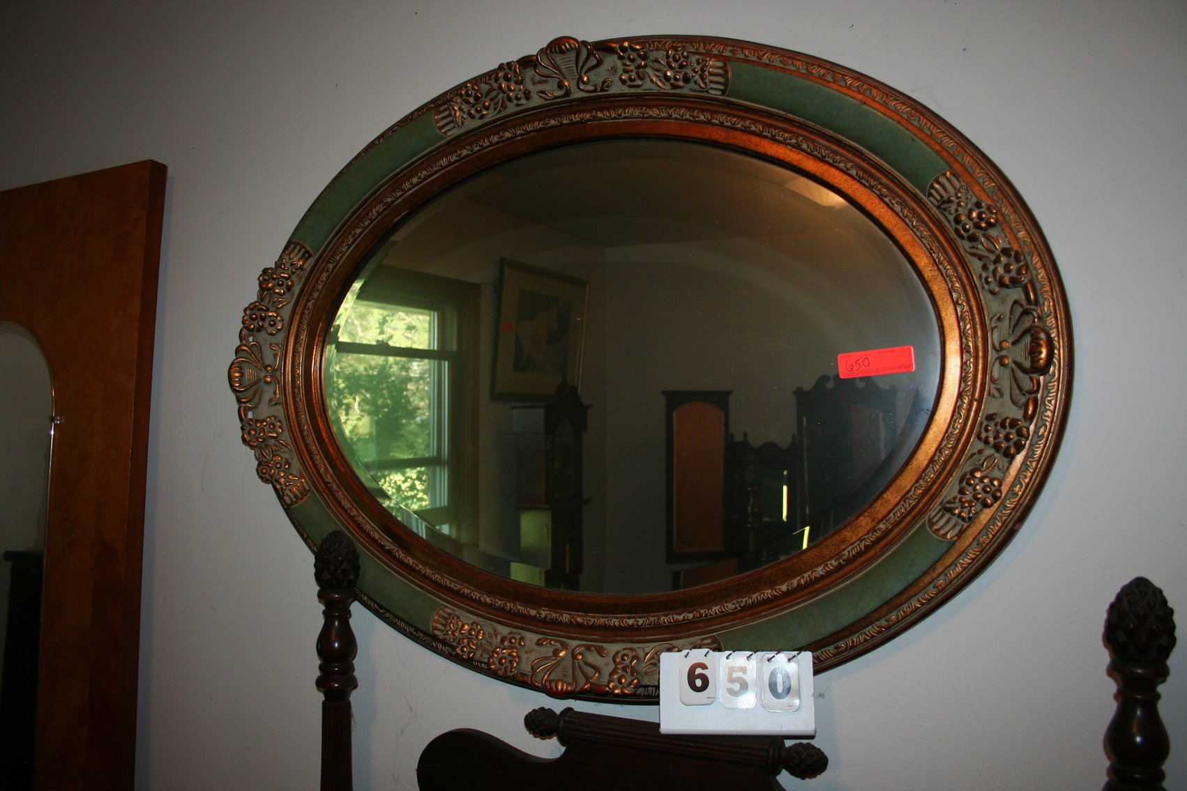 Image for Oval Giltwood Beveled Mirror 46