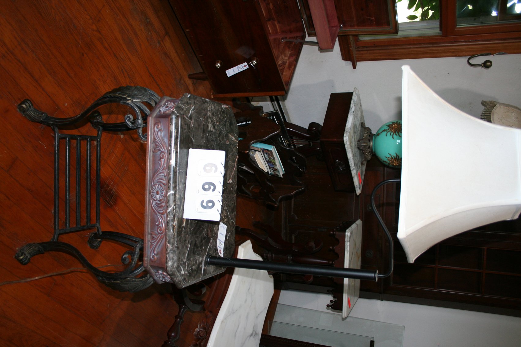 Image for Marble & Iron Lamp Table