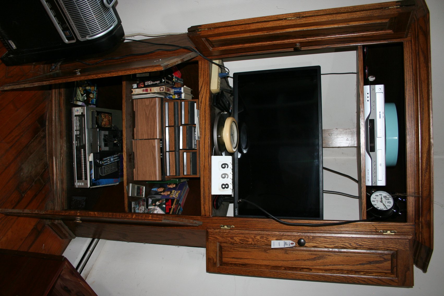 Image for Intertainment Center Oak Cabinet Included