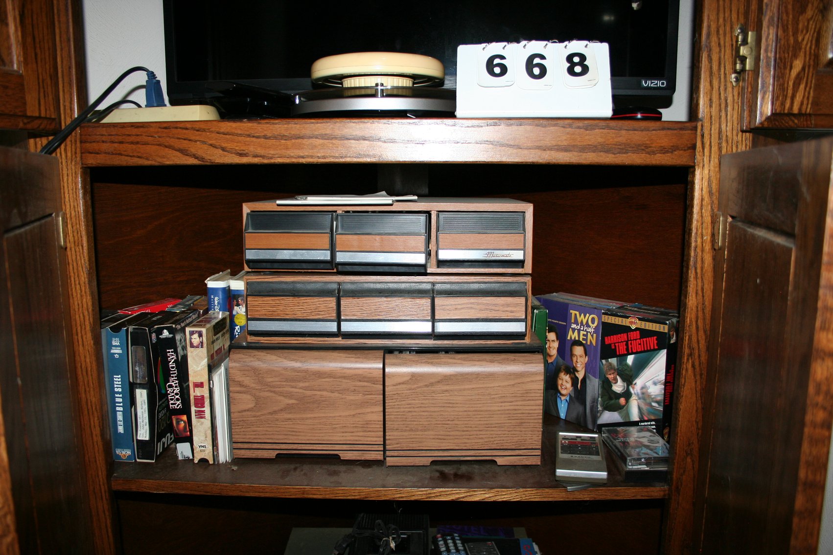 Image for Intertainment Center Oak Cabinet Included