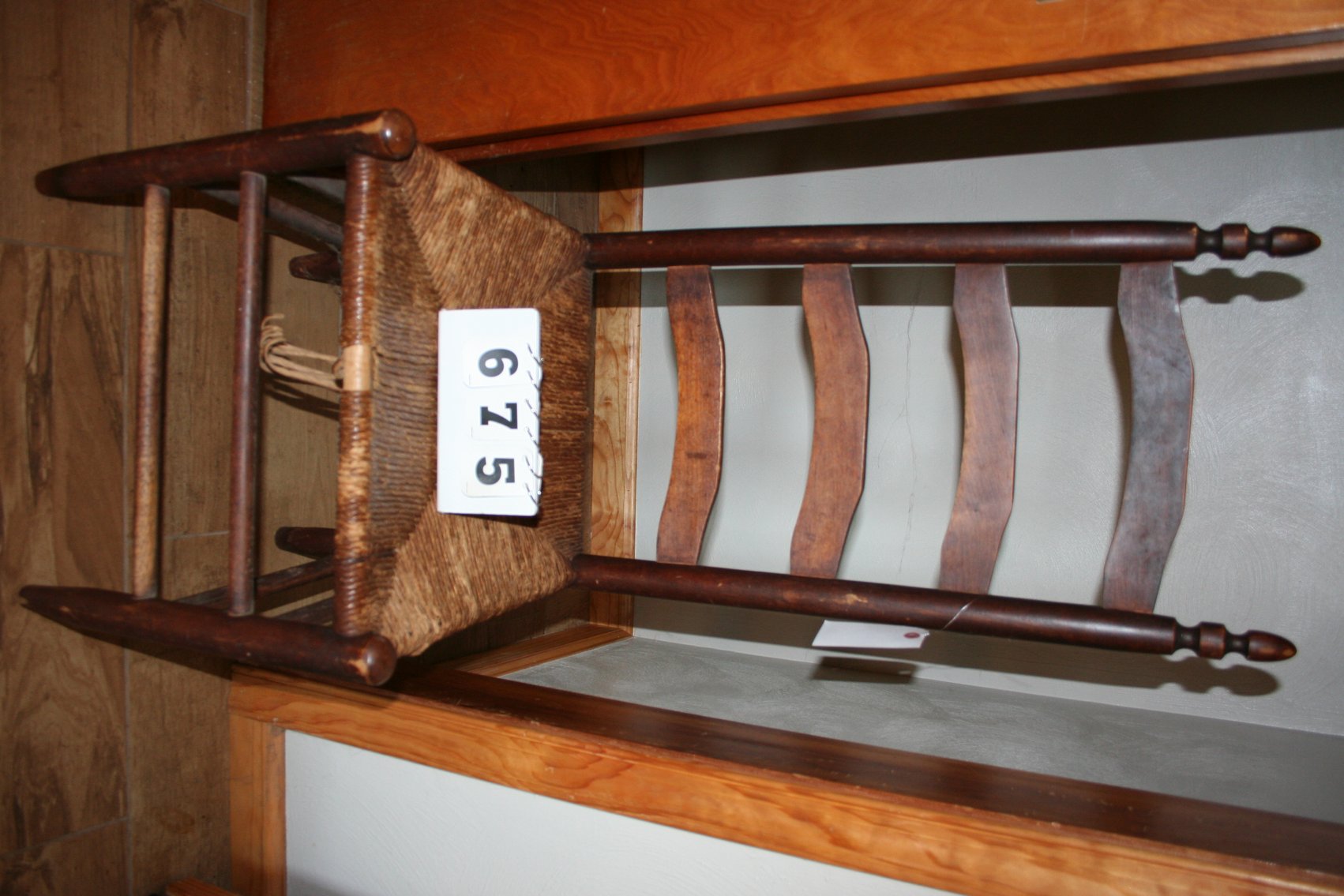 Image for Antique Premitive Childs Ladder Back Chair