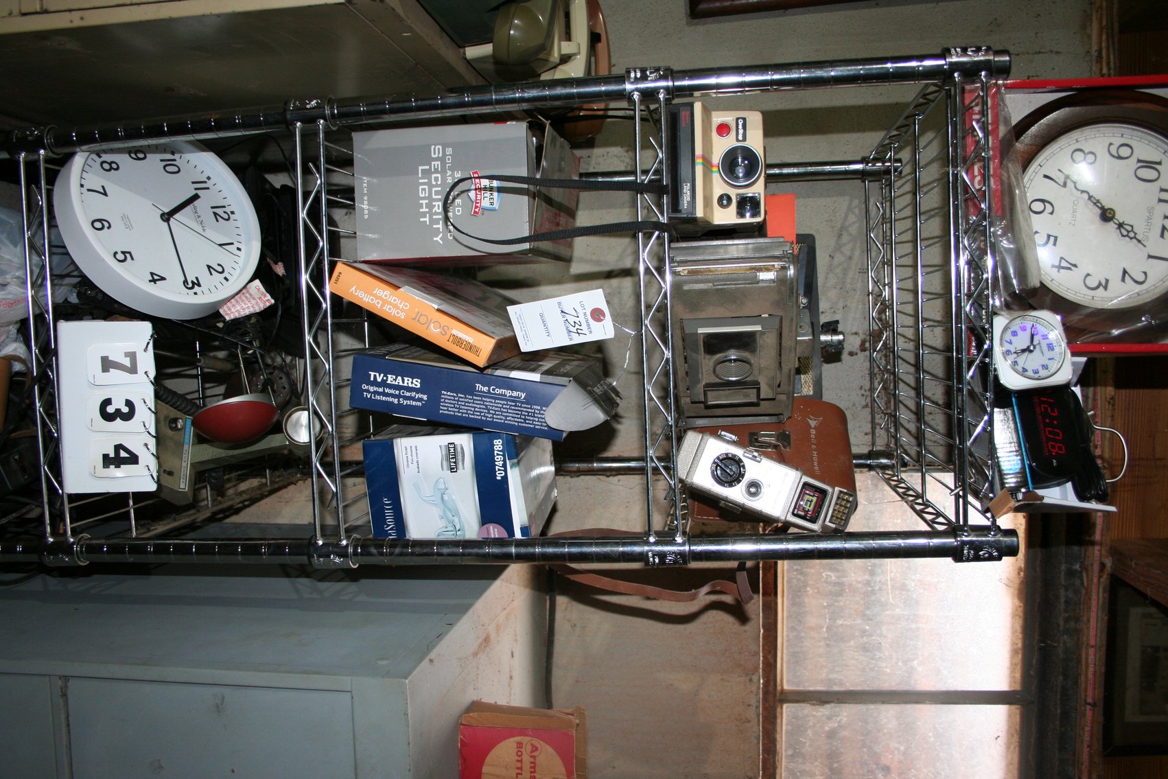 Image for Old Cameras, CB Radios, Clocks, Metal Rack