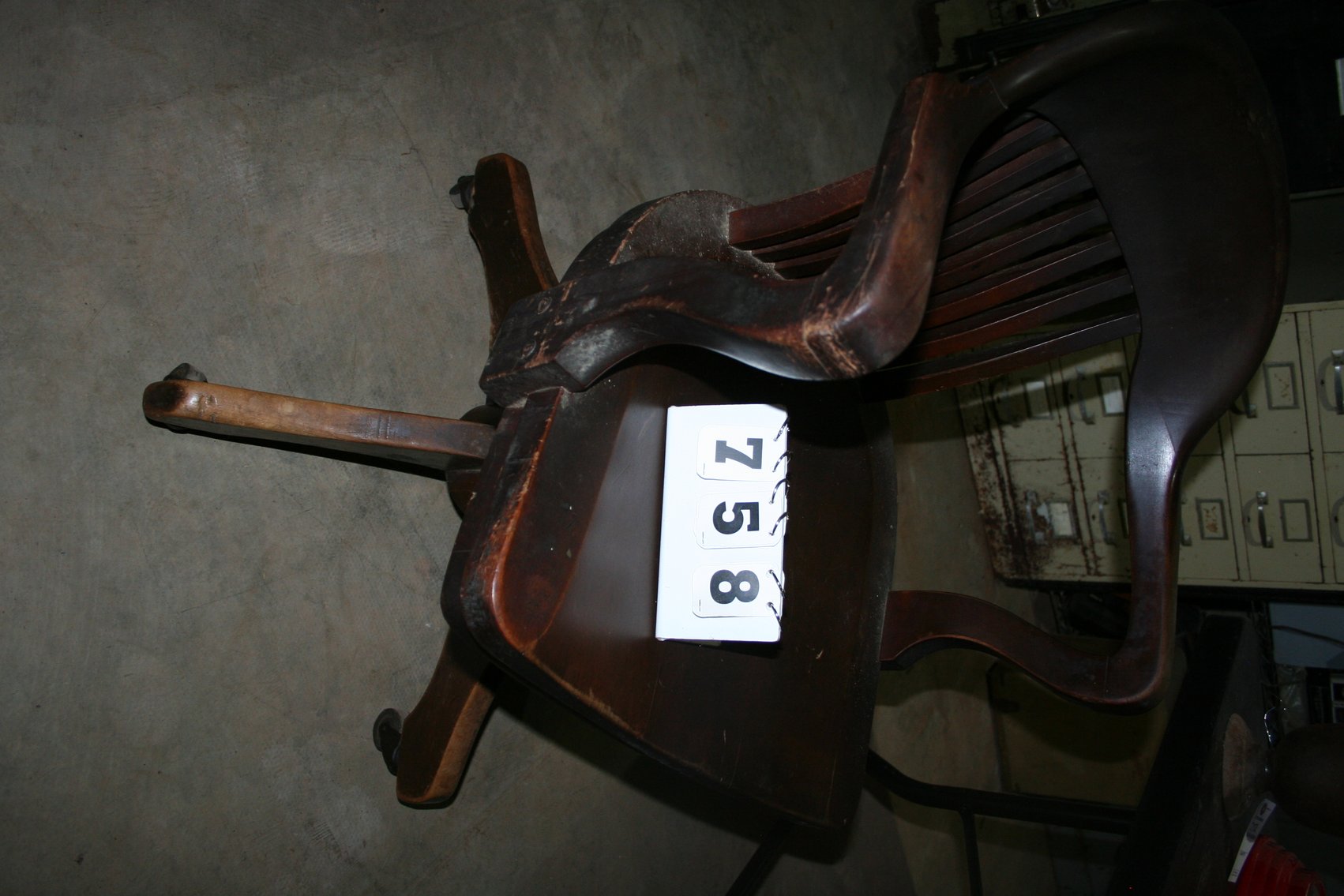 Image for Antique Walnut Swivel Desk Chair