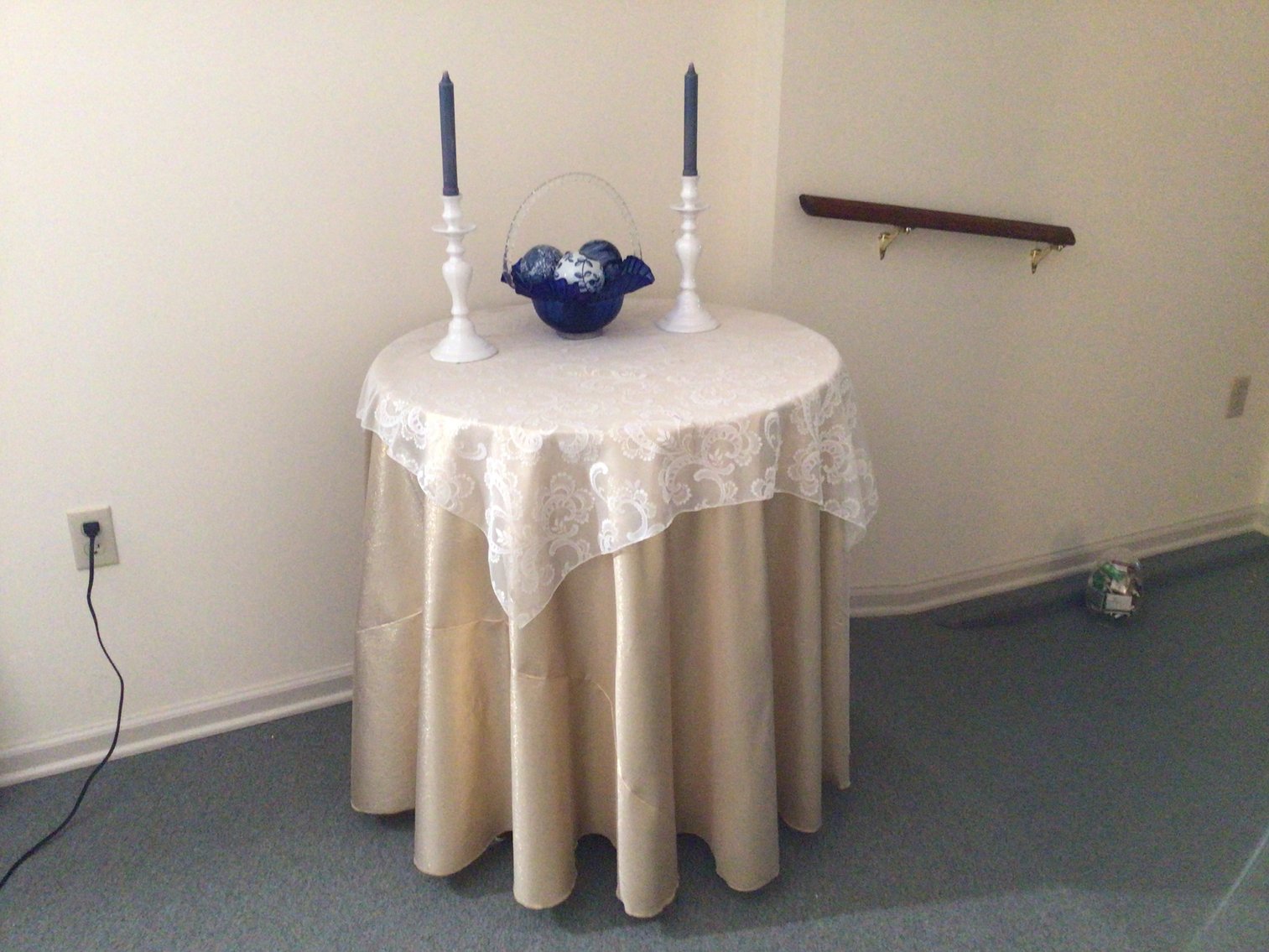 Image for Round Handmade Table with Contents