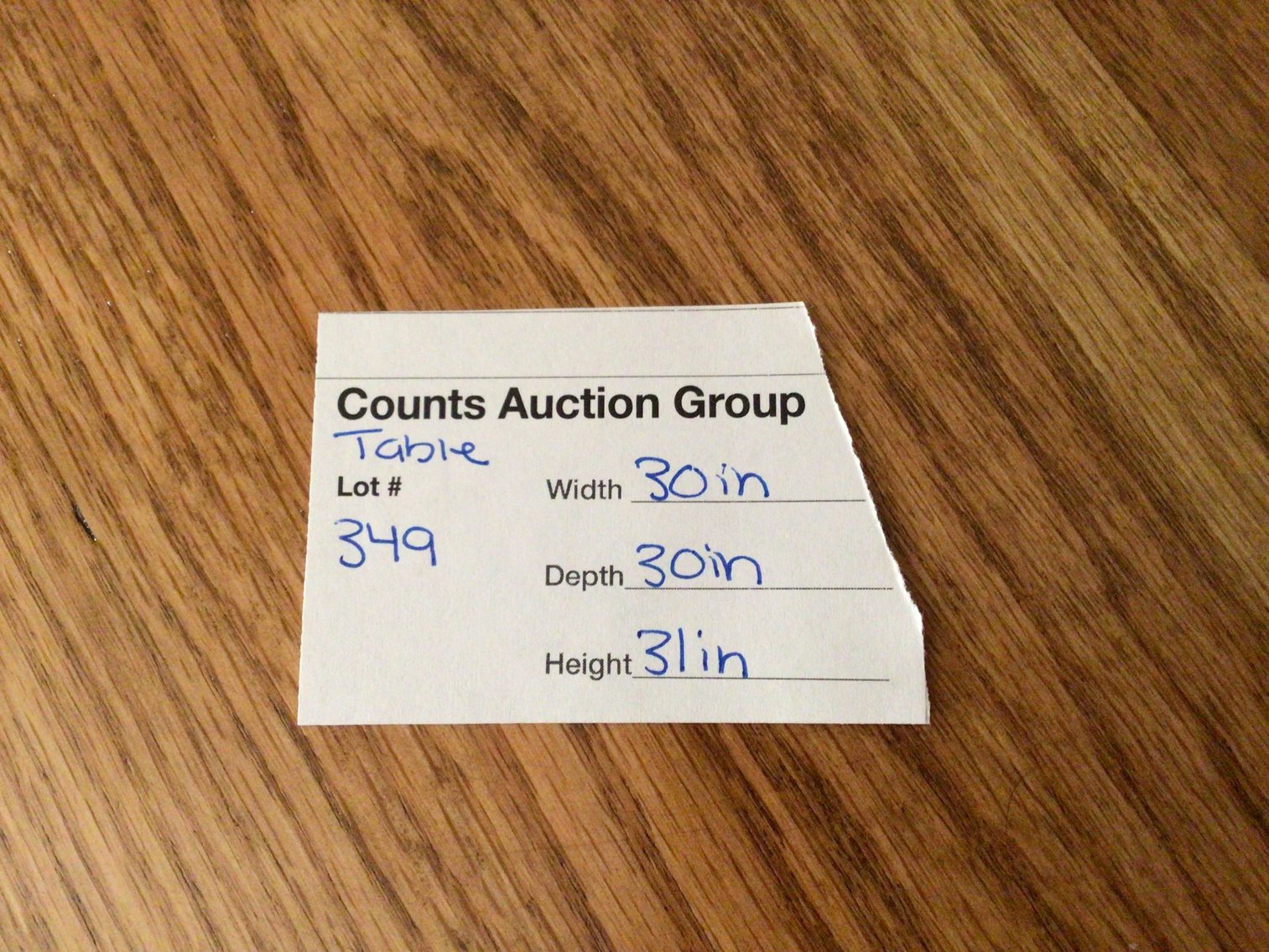 Image for Round Handmade Table with Contents