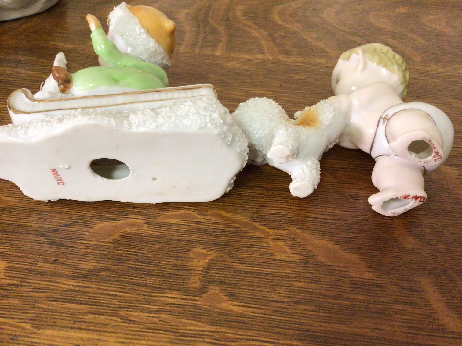 Image for Figurine Lot, Covered Compote and Vase