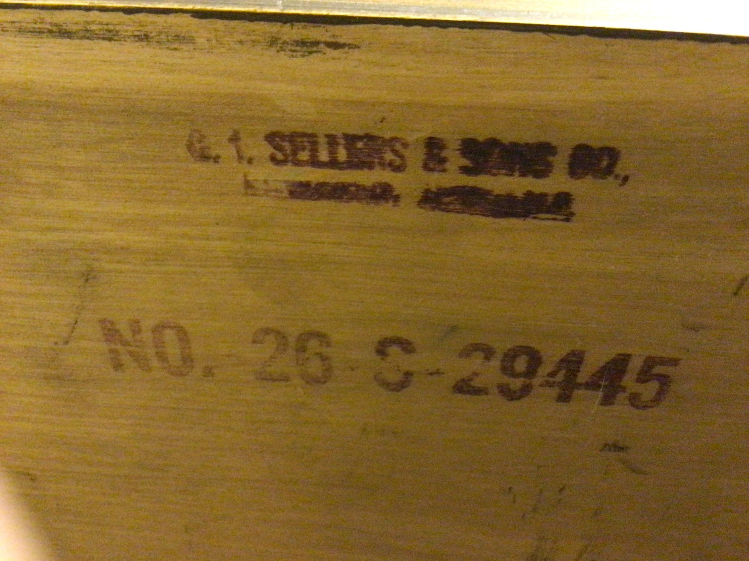 Image for Rare Find! Sellers & Sons Wooden Filing Cabinet