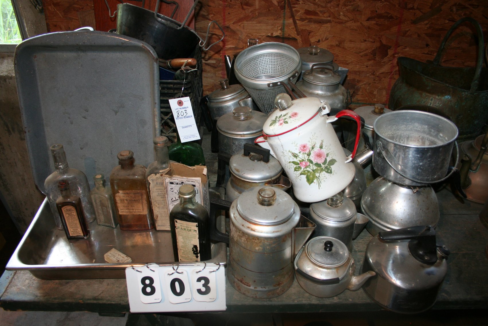 Image for Vintage Metal Coffee Pots and Misc Metal Container