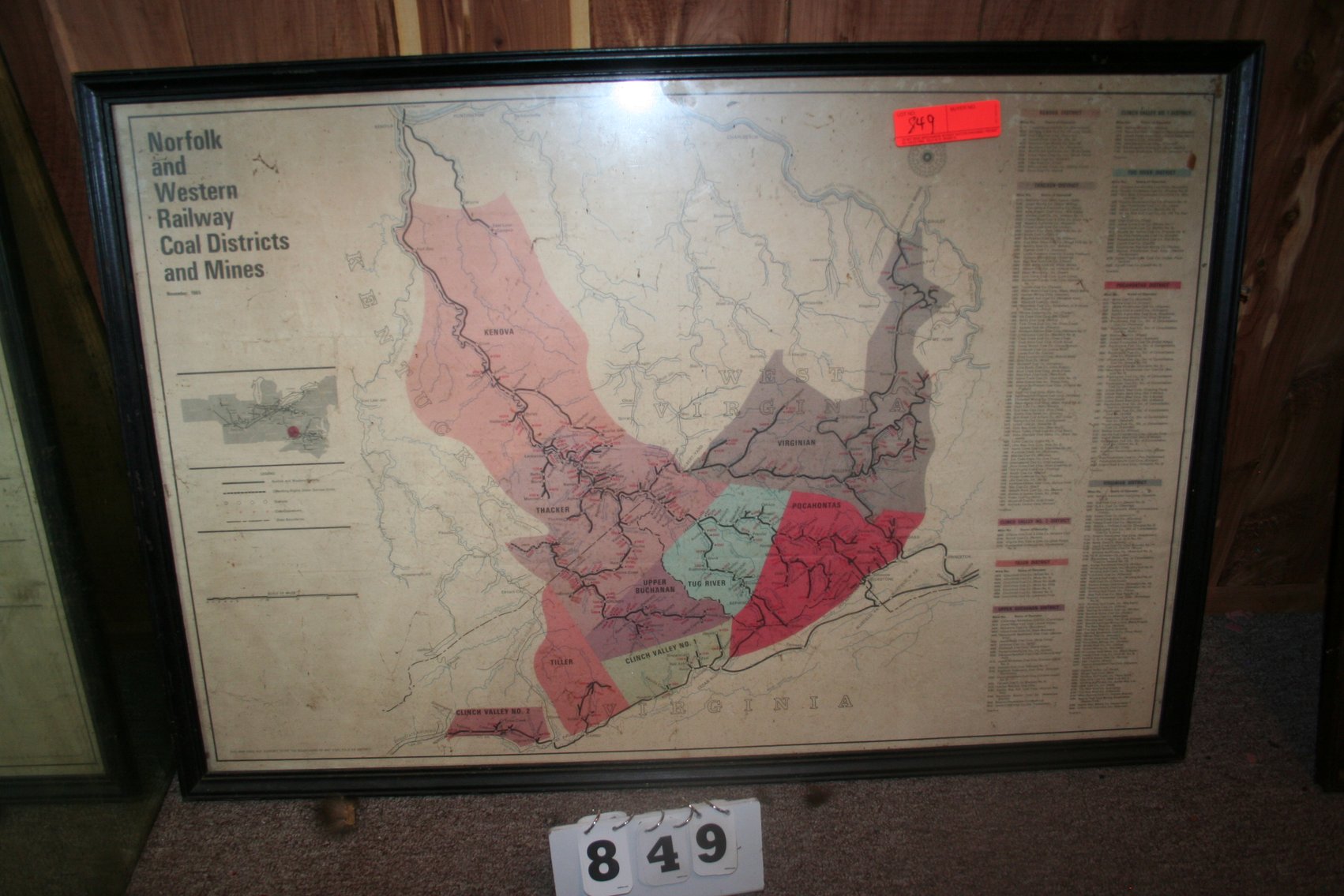 Image for New Coal District Map Virginia 1965