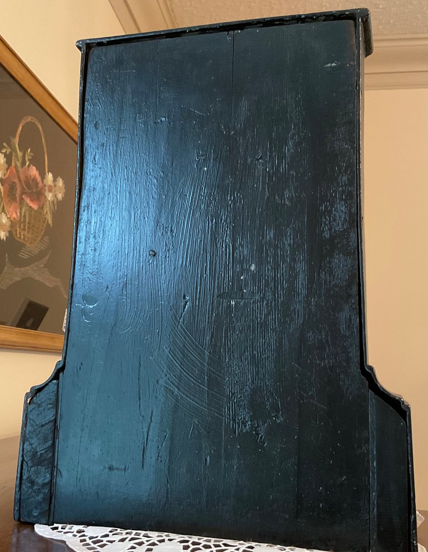 Image for Black Hand Painted Mantle Clock