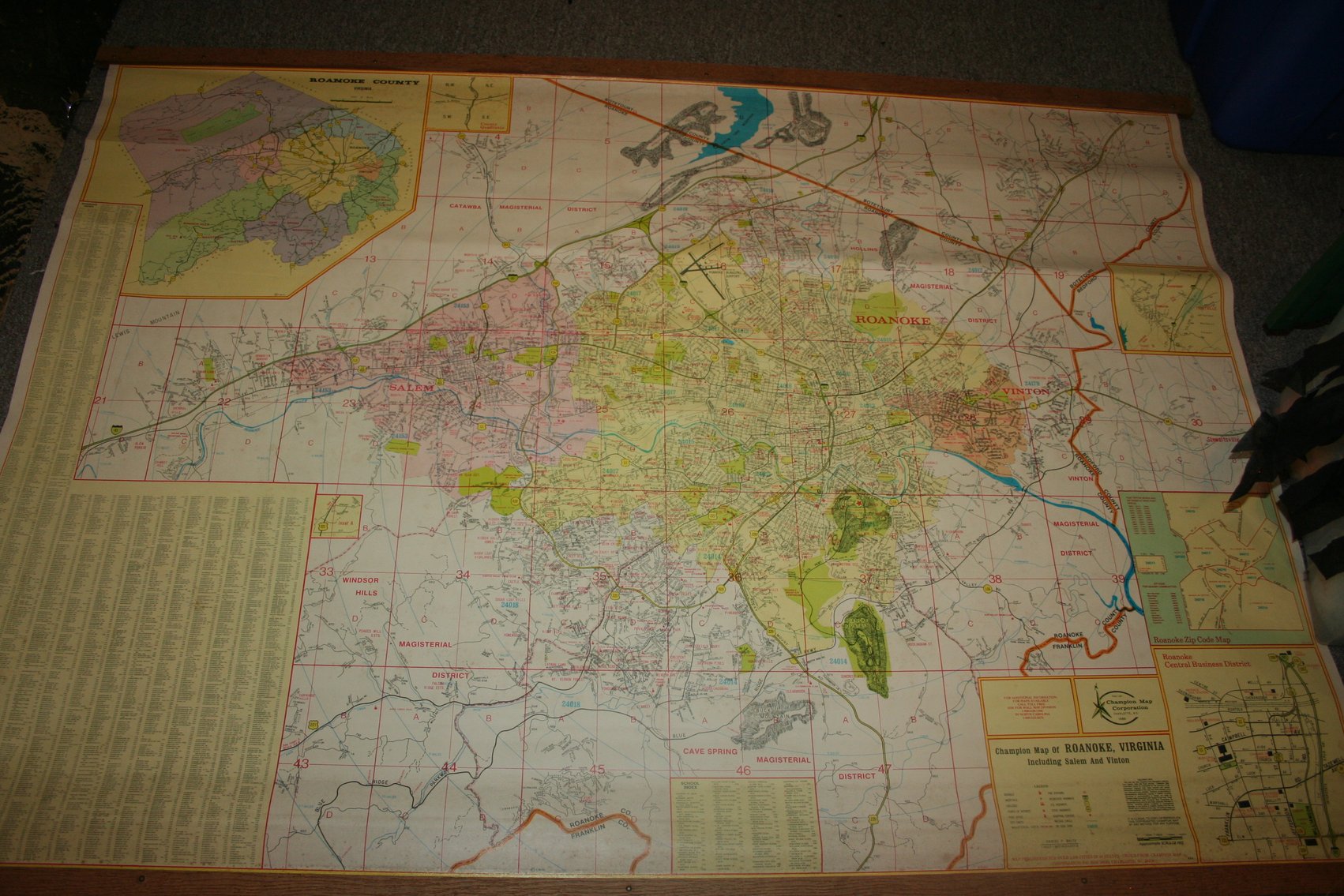 Image for Roanoke Virginia Map 1986