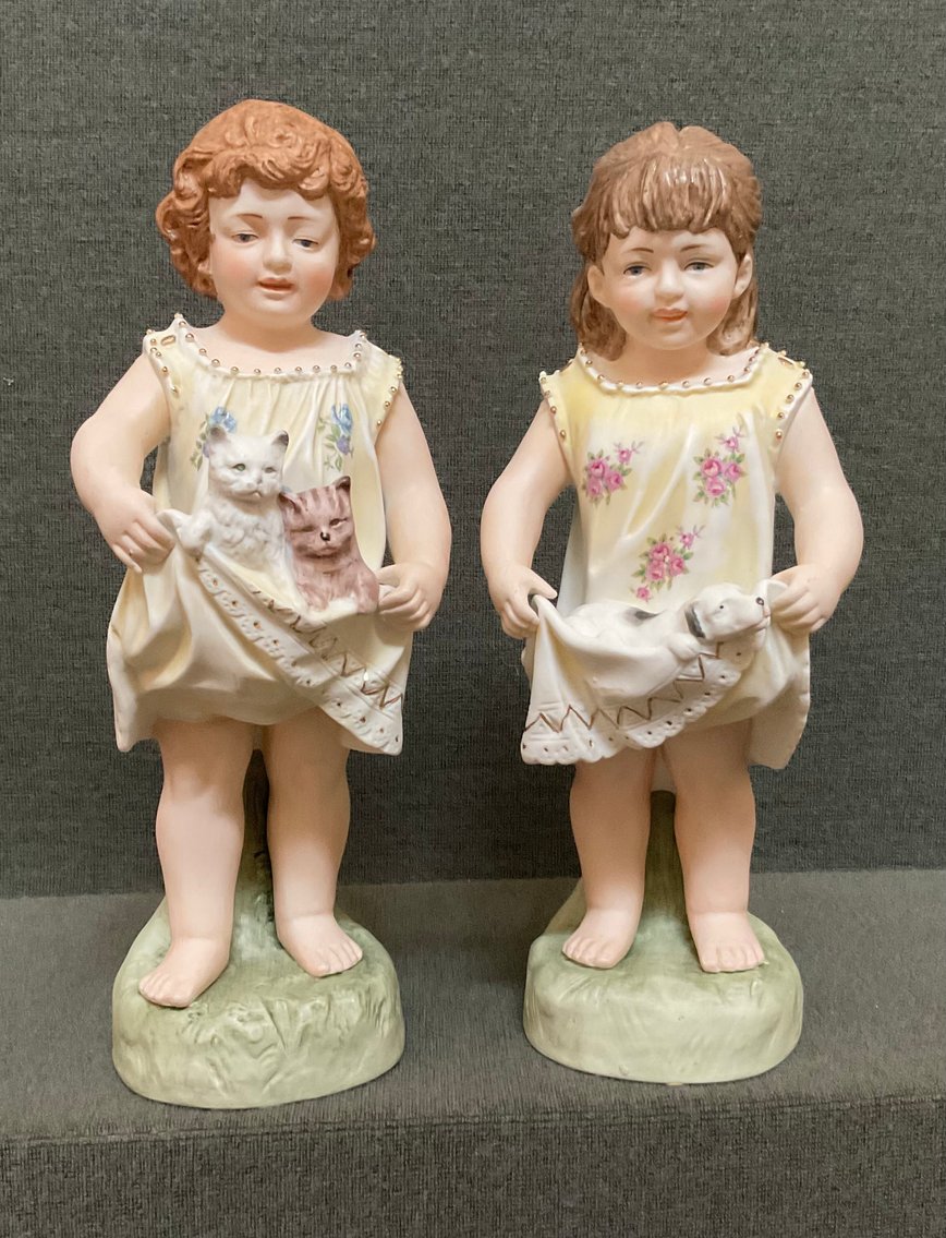 Image for French Porcelain Colbert Figurines