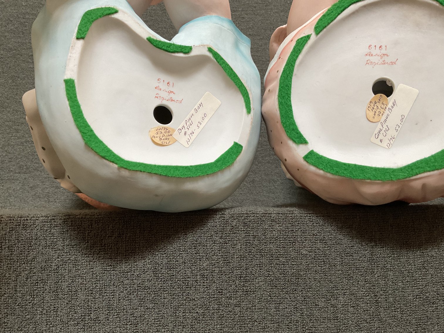 Image for Pair of Piano Baby Figurines