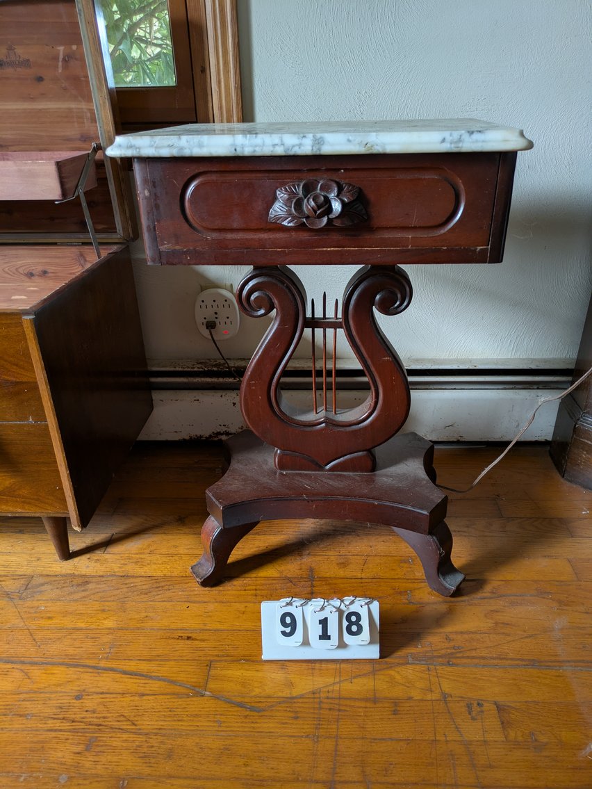 Image for Mahogany Marble Top Table