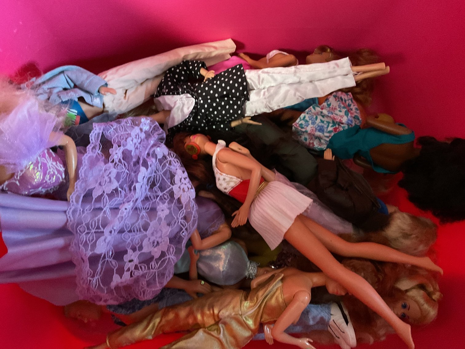 Image for Tote of Barbie Dolls