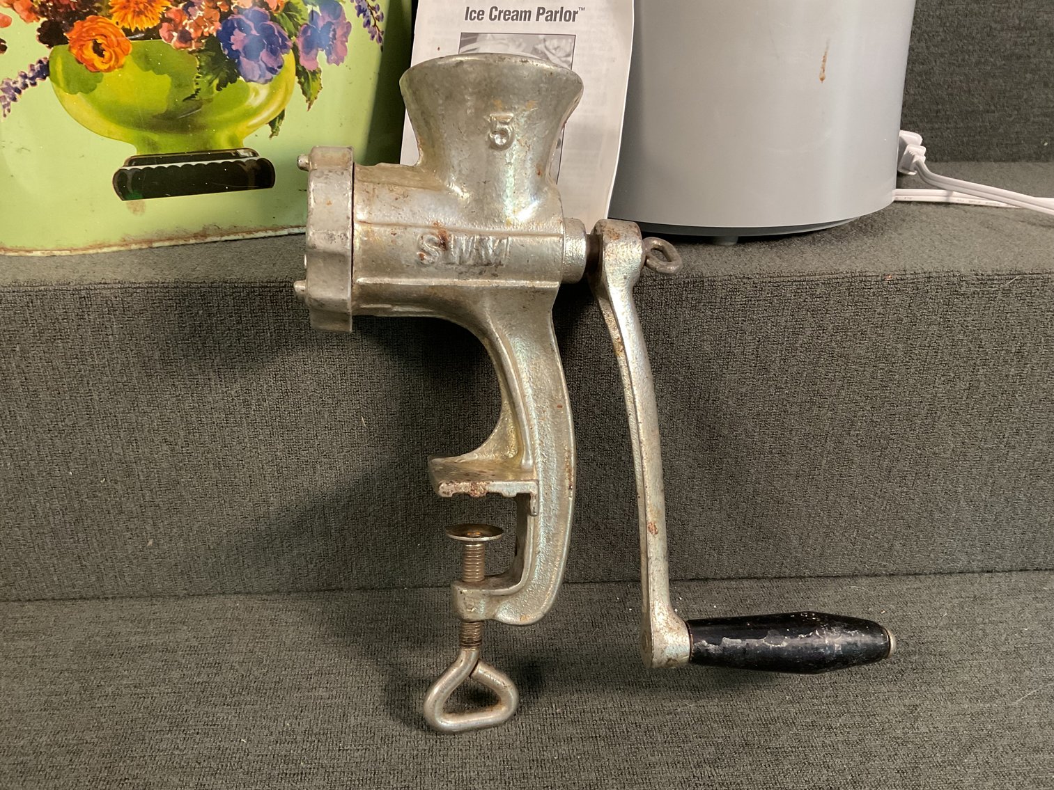 Image for Ice Cream Maker,  Grinder, and Vintage Trash Can