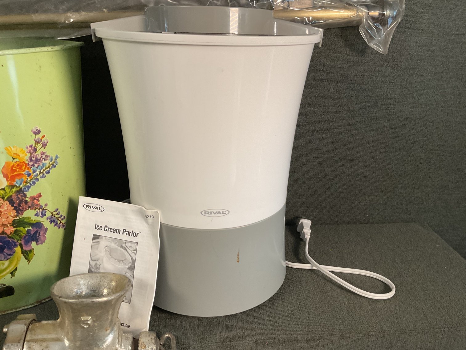 Image for Ice Cream Maker,  Grinder, and Vintage Trash Can