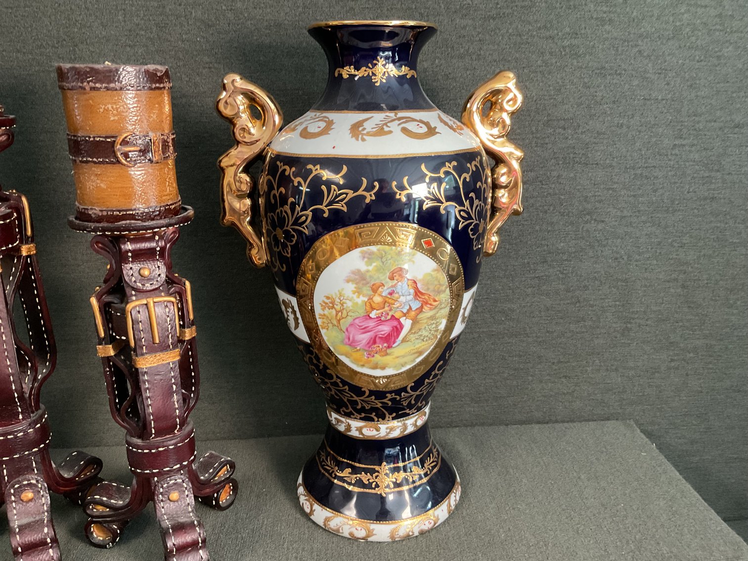 Image for Italian Design Ceramics Vase and Candle Sticks