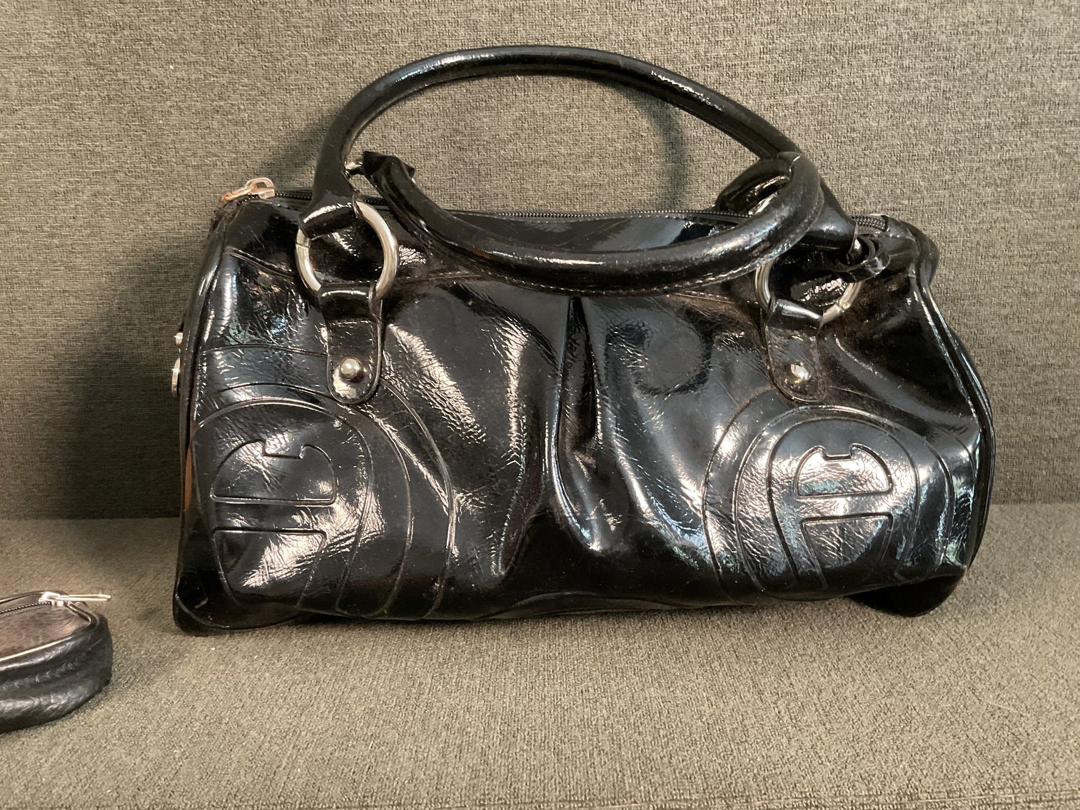 Image for Aigner Black Patent Leather Purse