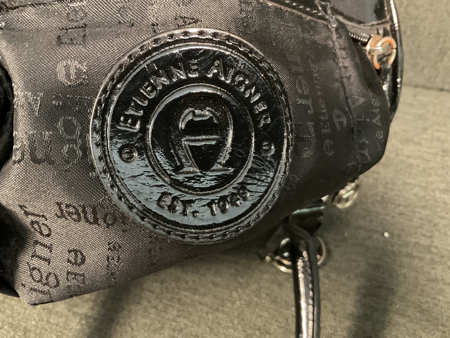 Image for Aigner Black Patent Leather Purse