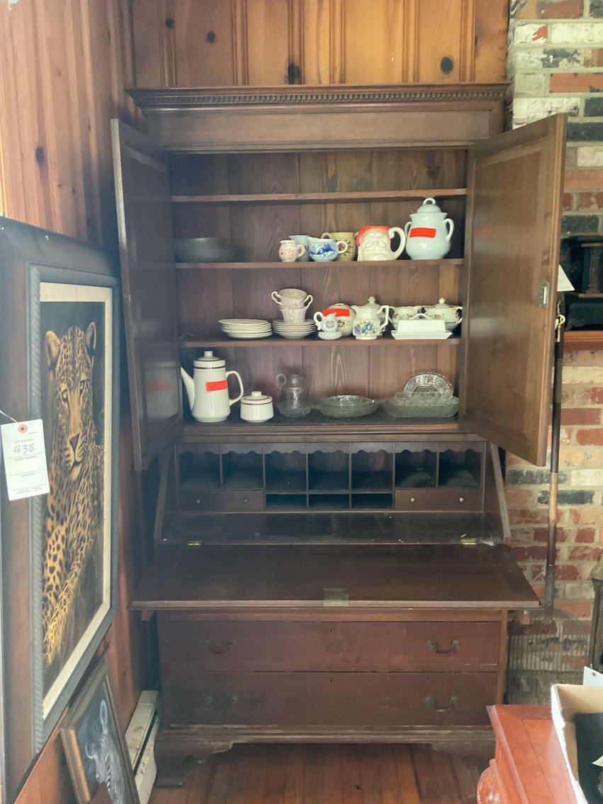 Image for Blind Door Secretary ( Bench Made ) Walnut 40 inches W & 80 inches H , Ogee Foot Secretary