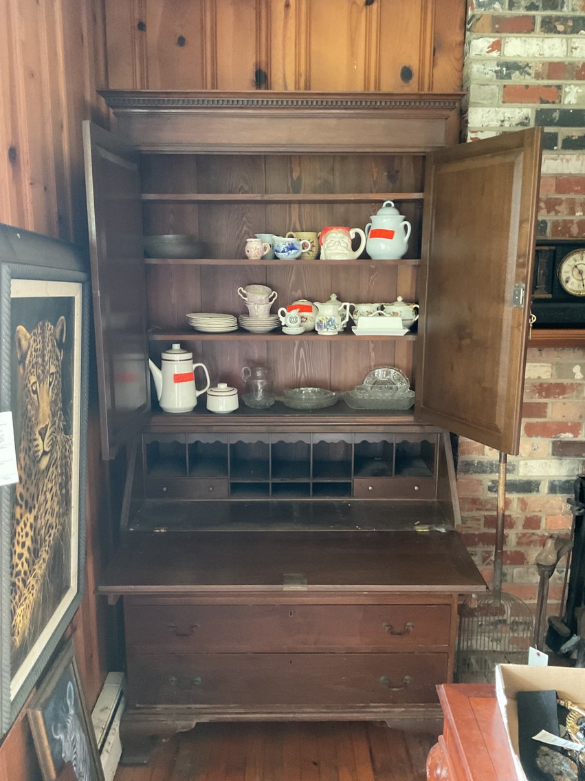 Image for Blind Door Secretary ( Bench Made ) Walnut 40 inches W & 80 inches H , Ogee Foot Secretary