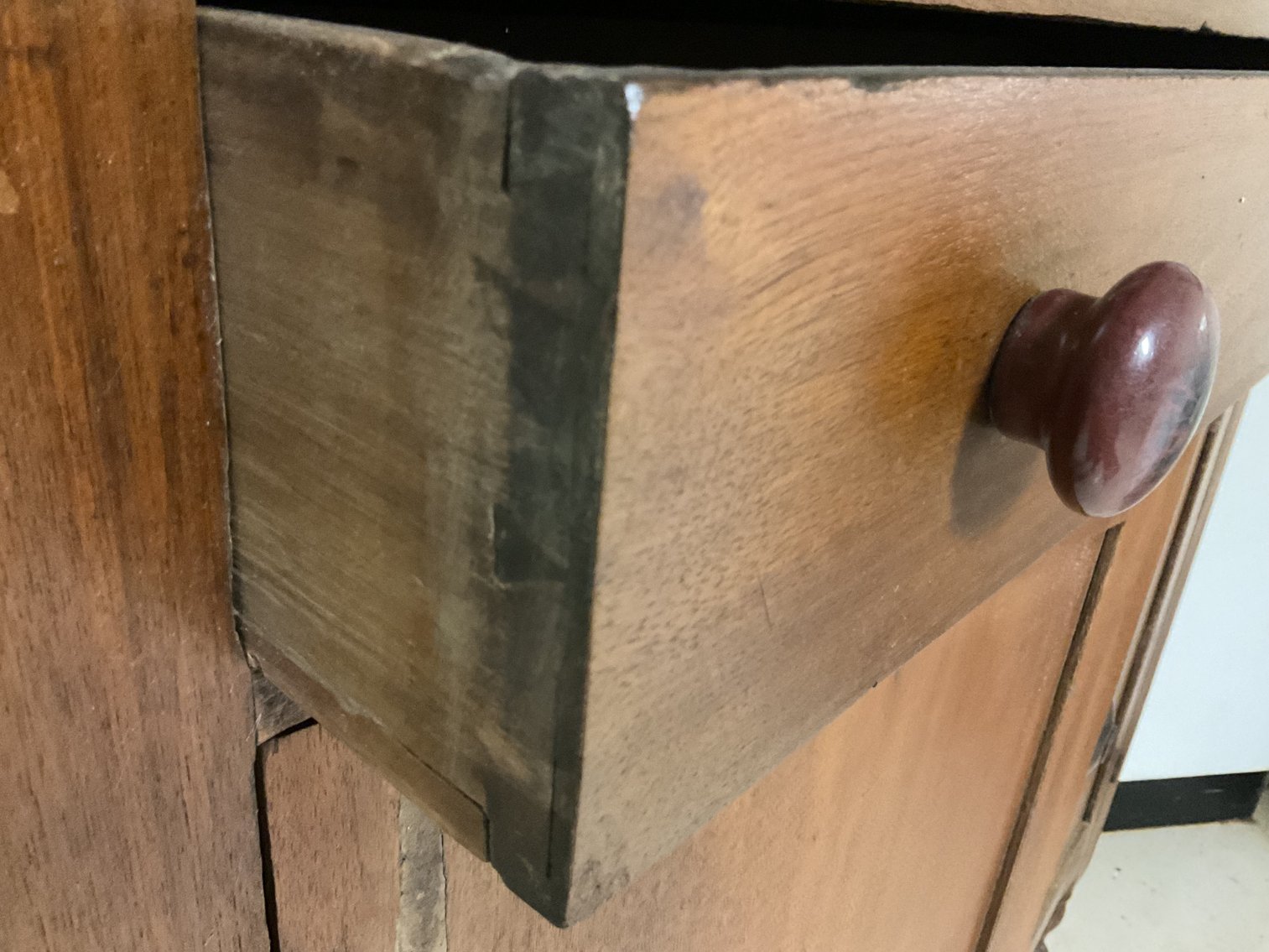 Image for Walnut Step Back Cupboard - Antique