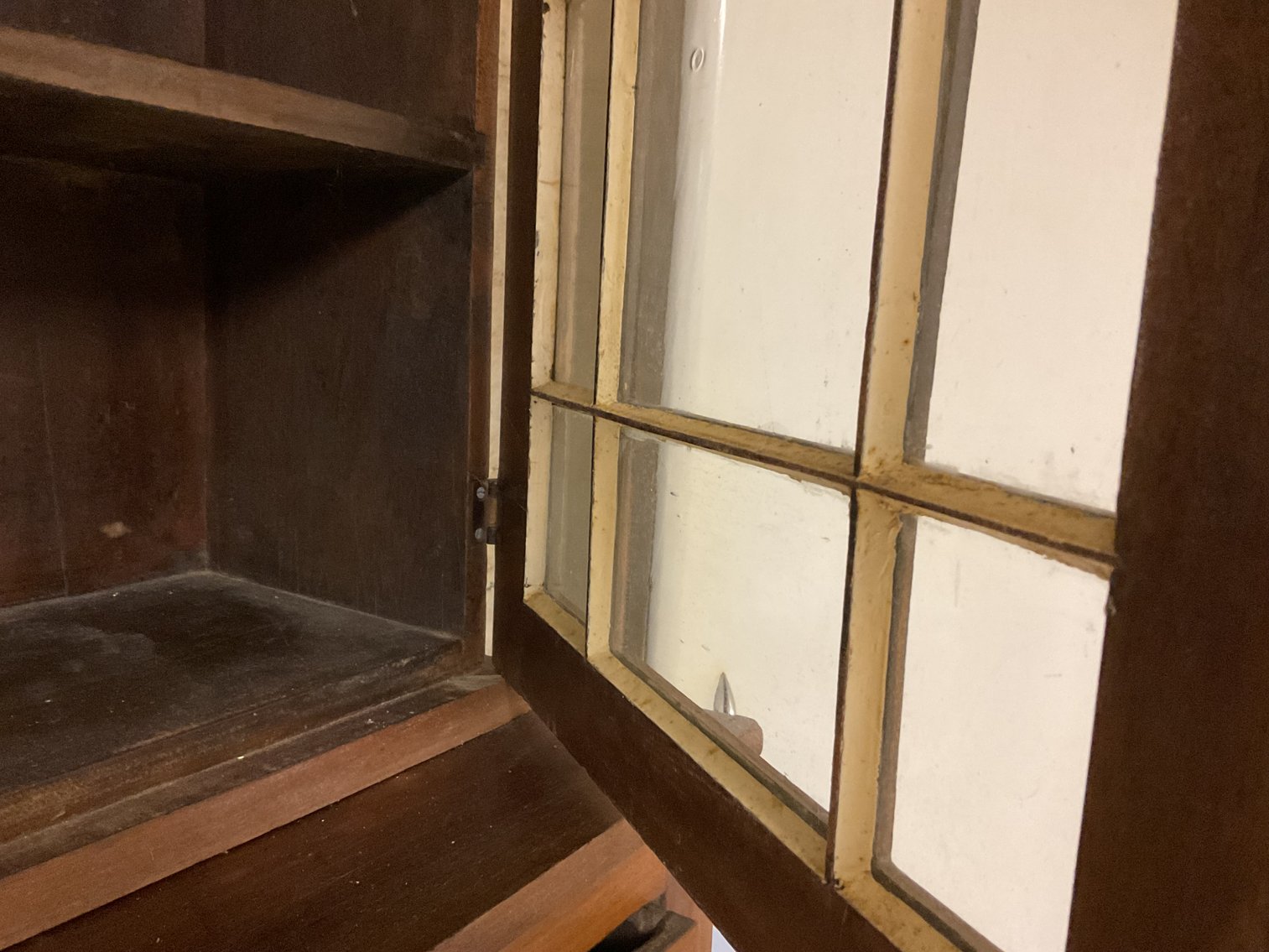 Image for Walnut Step Back Cupboard - Antique