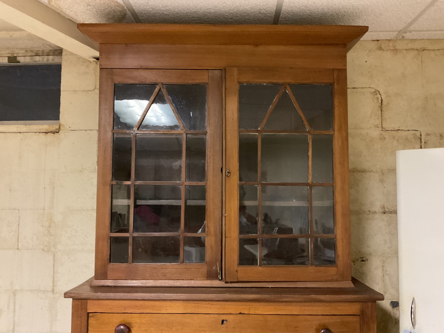 Image for Walnut Step Back Cupboard - Antique