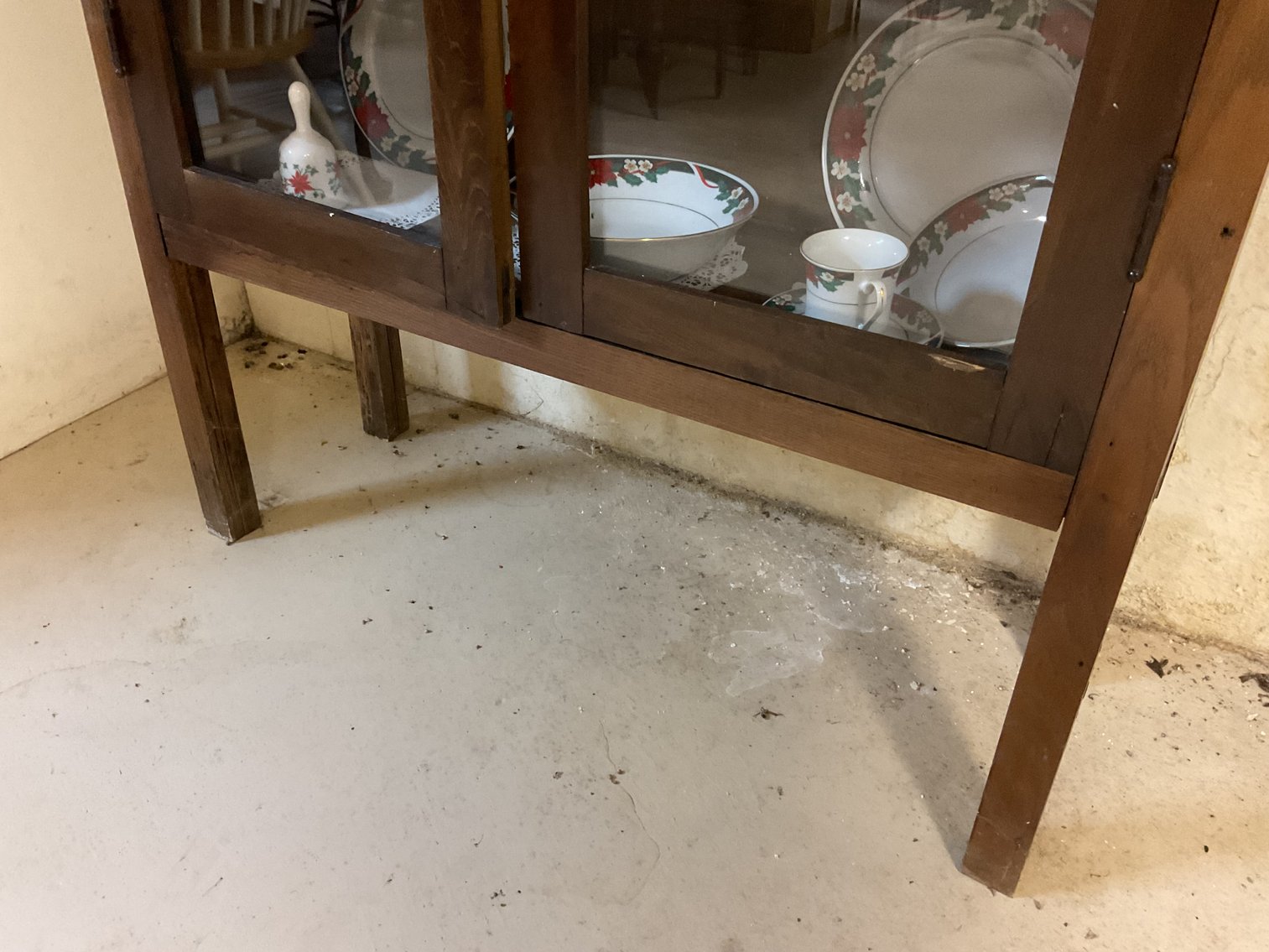 Image for Glass Door China Cabinet - Antique