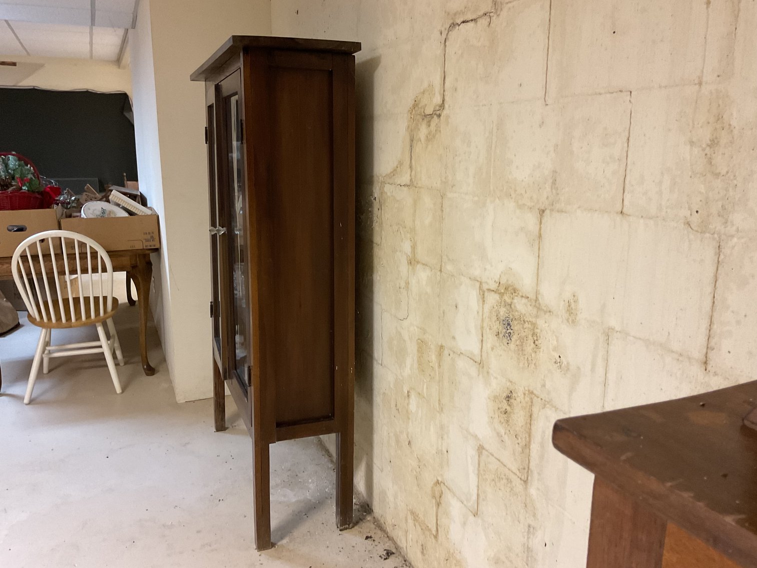 Image for Glass Door China Cabinet - Antique