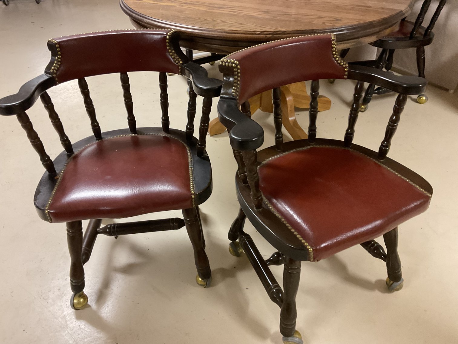 Image for Dining Table with 4 Roller Chairs