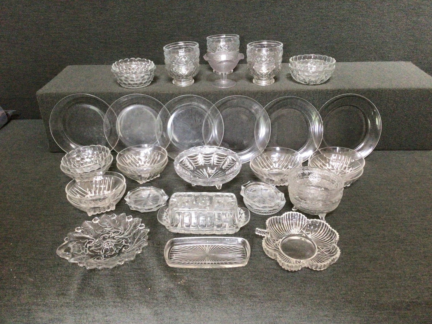 Image for 2 Boxes Pressed Glass