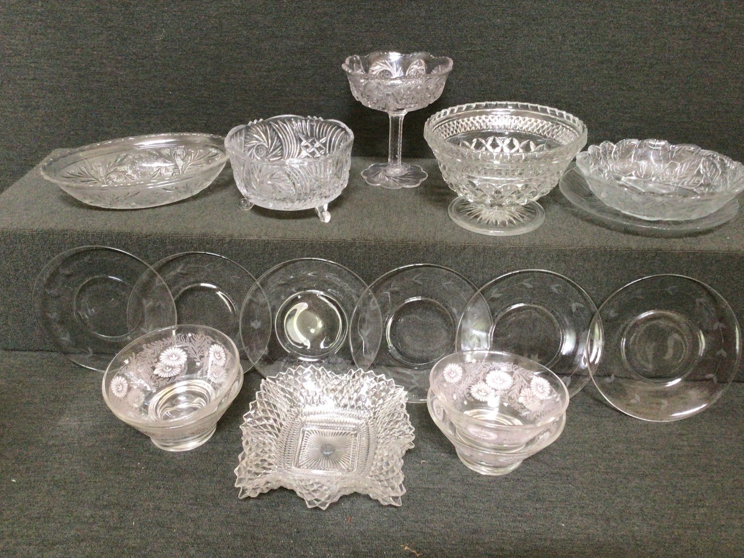 Image for 2 Boxes Pressed Glass