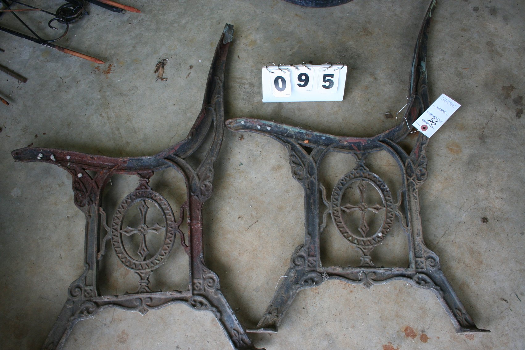 Image for Vintage Cast Iron Bench Legs