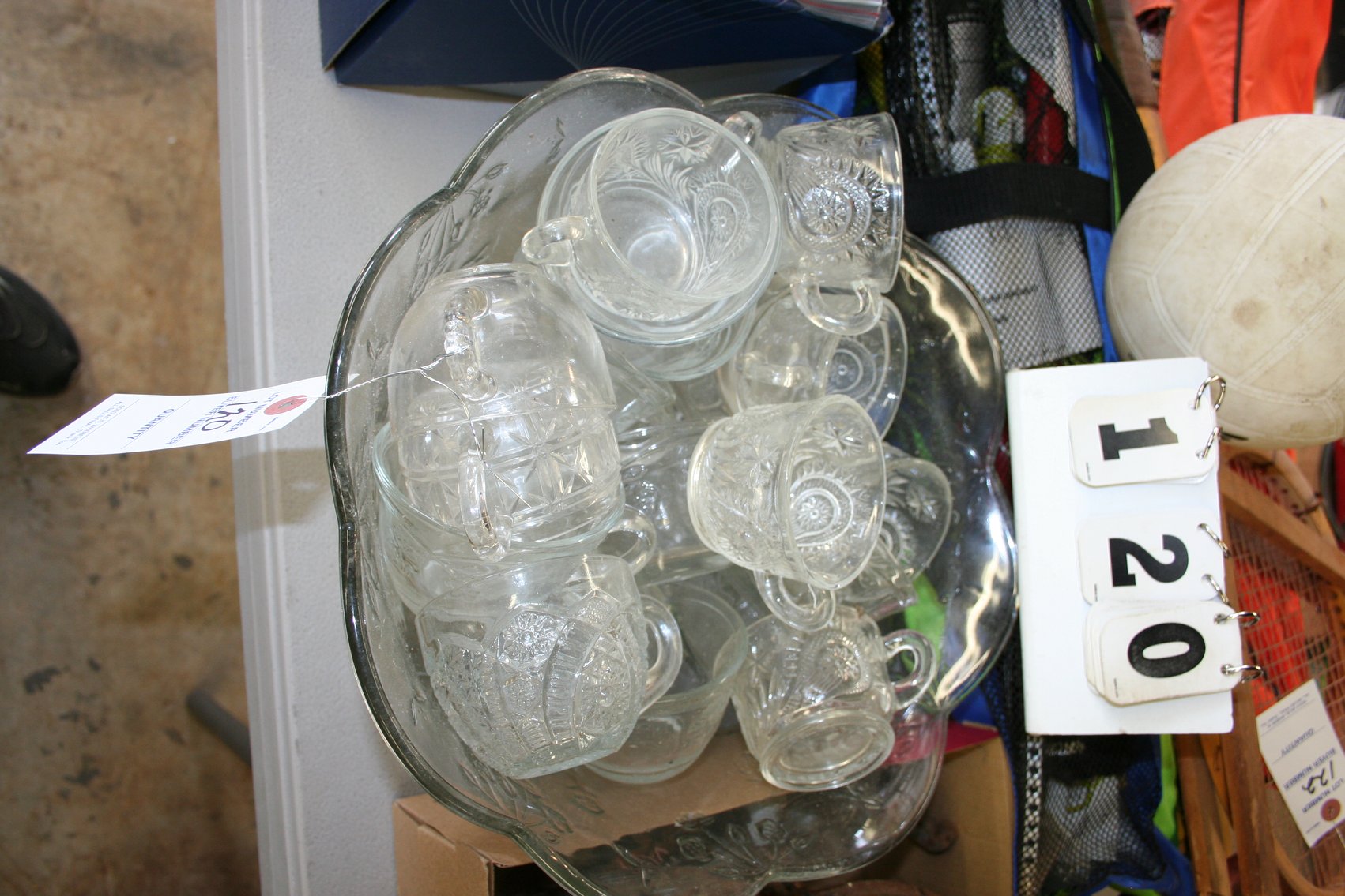 Image for Vintage Punch Bowl & Cups