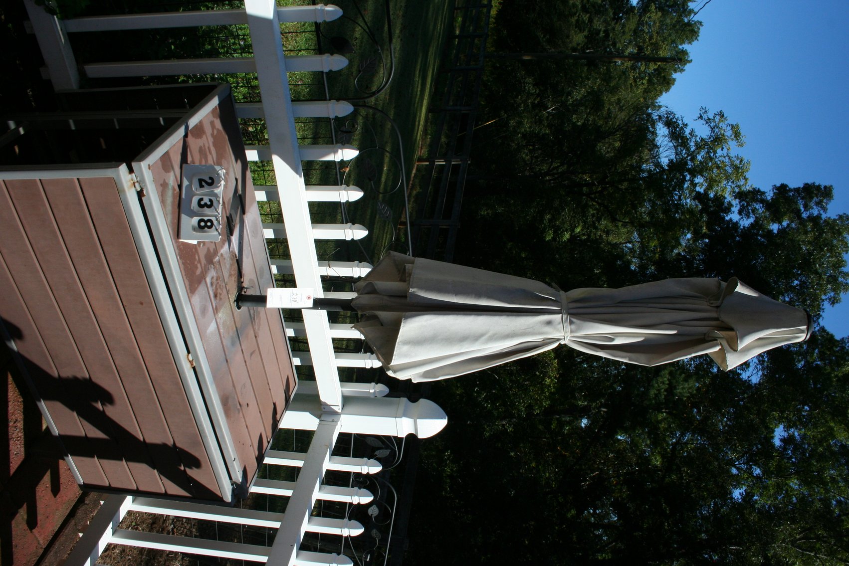 Image for Metal Folding Table & Umbrella